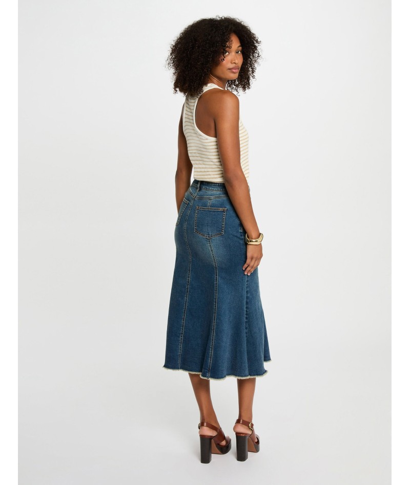 Falda vaquera midi ajustada...